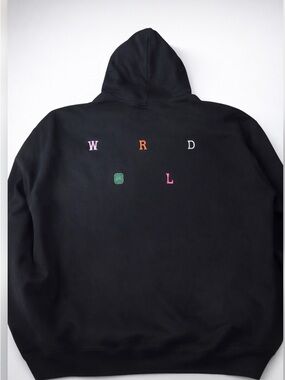 Travis Scott Black Graphic Lettering Hoodie - Men's Pullover Sweatshirt